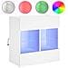 Mobile TV a Parete con Luci LED Bianco 58,5x30x60,5 cm - Foto miniatura 1