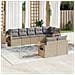 Set Divano Da Giardino 8 Pz Con Cuscini Beige In Polyrattan - Foto miniatura 1