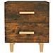 Lusso Casadino -  Comodini 2 Pz In Rovere Fumo 40x35x47,5 Cm - Foto miniatura 2