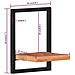 Lusso Casadino -  Mensole Parete 2 Pz 25x25x35 Cm Legno Massello Acacia E Acciaio - Foto miniatura 6