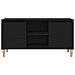 Mobile TV con gambe in legno Nero Rovere 102x35x50 cm - Foto miniatura 7