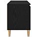 Mobile TV con gambe in legno Nero Rovere 102x35x50 cm - Foto miniatura 8