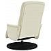 Poltrona Reclinabile con Poggiapiedi Crema in Velluto - Foto miniatura 5