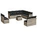 Set Divano Giardino 12 pz con Cuscini Grigio Chiaro Polyrattan - Foto miniatura 1