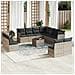 Set Divano Giardino 12 pz con Cuscini Grigio Chiaro Polyrattan - Foto miniatura 2