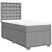 Giroletto a Molle con Materasso Grigio Chiaro 80x200 cm Tessuto - Foto miniatura 3