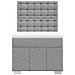 Giroletto a Molle con Materasso Grigio Chiaro 80x200 cm Tessuto - Foto miniatura 6
