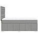 Giroletto a Molle con Materasso Grigio Chiaro 80x200 cm Tessuto - Foto miniatura 7