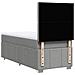 Giroletto a Molle con Materasso Grigio Chiaro 80x200 cm Tessuto - Foto miniatura 8