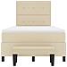 Letto box spring con materasso e panchina crema 120x200 cm tessuto - Foto miniatura 9