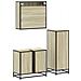 Set Mobili da Bagno 3 pz Rovere Sonoma in Legno Multistrato - Foto miniatura 8