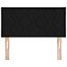 Testiera con luci a strisce a LED Regolabile Nero 90 cm Tessuto - Foto miniatura 4