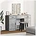 Tavolo da Trucco con cassetto 3 pcs Grigio 50 x 41 x 135 cm - Foto miniatura 2