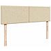 Struttura Letto Pouf con Materassi Crema 160x200 cm in Tessuto - Foto miniatura 9