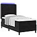 Letto a molle con materasso con led Nero 90 x 190 cm Velluto - Foto miniatura 1