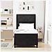 Letto a molle con materasso con led Nero 90 x 190 cm Velluto - Foto miniatura 4