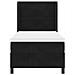 Letto a molle con materasso con led Nero 90 x 190 cm Velluto - Foto miniatura 8