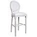 Sgabello In Legno Bianco 52x46x116h - Foto miniatura 1