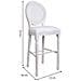 Sgabello In Legno Bianco 52x46x116h - Foto miniatura 5