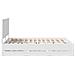 Struttura del letto Bianco 150 x 200 cm Legno Ingegnerizzato - Foto miniatura 9