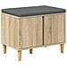 Panca per ingresso con cuscino Rovere Sonoma 60 x 38 x 46 cm - Foto miniatura 1