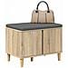 Panca per ingresso con cuscino Rovere Sonoma 60 x 38 x 46 cm - Foto miniatura 3
