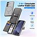 Cover Cartera per Galaxy S25+ - Pelle /PU, Grigio - Foto miniatura 4