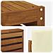 Set divani 7 pcs Naturale e Crema Legno di Acacia Massello - Foto miniatura 8