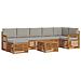 Set divani con cuscino 8 pcs Grigio Naturale e Chiaro - Foto miniatura 1