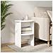Mobile laterale 2 pcs Bianco Ø40 x 50 cm Legno ingegnerizzato - Foto miniatura 4