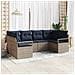 Set di divani con cuscino 6 pcs Grigio Rattan in Polipropilene - Foto miniatura 2