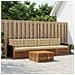 Set di divani da esterno con cuscino 5 pcs Naturale e Beige - Foto miniatura 2