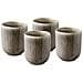 Set 4 Tazze Viola In Stoneware Grigio Senza Manico Ø8x9,5 Cm - Foto miniatura 3