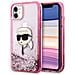 Custodia Bling Rosa Per Iphone 11/xr Con Testa Di Karl Lagerfeld - Foto miniatura 1