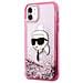 Custodia Bling Rosa Per Iphone 11/xr Con Testa Di Karl Lagerfeld - Foto miniatura 2
