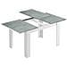 Kit Tavolo Allungabile Kendra Cm 90x140/190x78 Bianco / Cemento - Foto miniatura 3