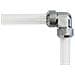 Eiszapfen 13mm Hardtube Compression Fitting 90° L-connector For Plexi- Brass Tubes (rigid Or Hard Tubes) - Knurled - Chrome - Foto miniatura 6