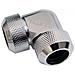 Eiszapfen 13mm Hardtube Compression Fitting 90° L-connector For Plexi- Brass Tubes (rigid Or Hard Tubes) - Knurled - Chrome - Foto miniatura 1