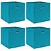 Scatole Portaoggetti 4pz Azzurre 32x32x32 cm Tessuto - Foto miniatura 1