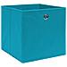 Scatole Portaoggetti 4pz Azzurre 32x32x32 cm Tessuto - Foto miniatura 3