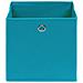 Scatole Portaoggetti 4pz Azzurre 32x32x32 cm Tessuto - Foto miniatura 4