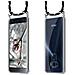 Catena Di Telefoni Cellulari Compatibile Con Asus Zenfone 3 (5,2"" Zoll) In Nero Argento - Coperchio Protettivo In Silicone Con Anelli D'argento, Cinturino In Corda E Custodia Staccabile - Foto miniatura 8