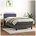 Letto A Molle Con Materasso E Led Grigio Scuro 80x200cm Velluto - Foto miniatura 1