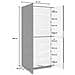 Scarpiera Orfeo, Mobile Multiuso A 4 Ante Battenti, Portascarpe Da Ingresso, 100% Made In Italy, Cm 81x38h167, Ardesia - Foto miniatura 3