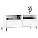 Mobile Porta Tv Bianco Lucido 100x34,5x44,5cm Legno Multistrato - Foto miniatura 3