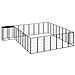 Box Cani 34 Pannelli Nero 50x100 Cm Acciaio Verniciato Polvere - Foto miniatura 1