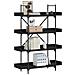Libreria A 4 Ripiani Nera 100x33x145,5 Cm In Legno Multistrato - Foto miniatura 1