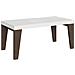 Tavolo Allungabile 90x180/440 Cm Naxy Mix Piano Bianco Frassino - Gambe Noce - Noce /bianco Frassino - Foto miniatura 1