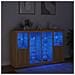 Credenze Con Luci Led 3 Pz Rovere Sonoma In Legno Multistrato - Foto miniatura 3