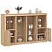 Credenze Con Luci Led 3 Pz Rovere Sonoma In Legno Multistrato - Foto miniatura 1
